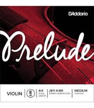 D'Addario Prelude Violin Single E String, 4/4 Scale, Medium Tension