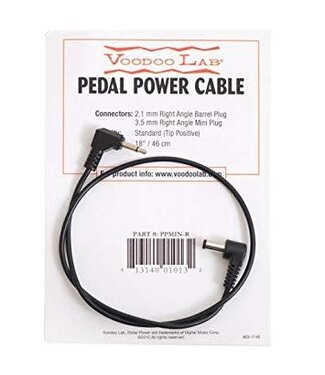 VooDoo Lab Voodoo Lab PPMIN-R 18" 2.1mm Right-Angle Barrel to 3.5mm Right-Angle Mini