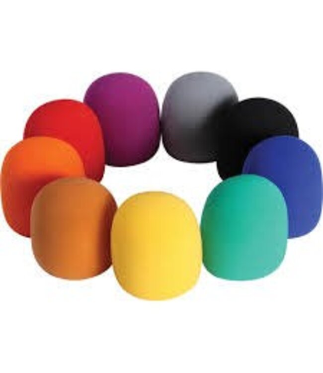 On-Stage ASWS58C Multi Colored Windscreens 9 pack