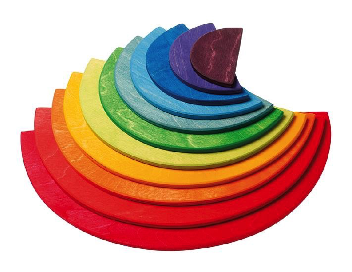 Grimm's Large Semicircles, rainbow (11 pcs)