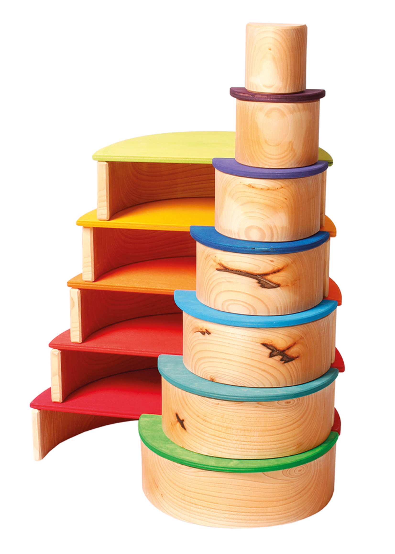 Grimm's Large Semicircles, rainbow (11 pcs)