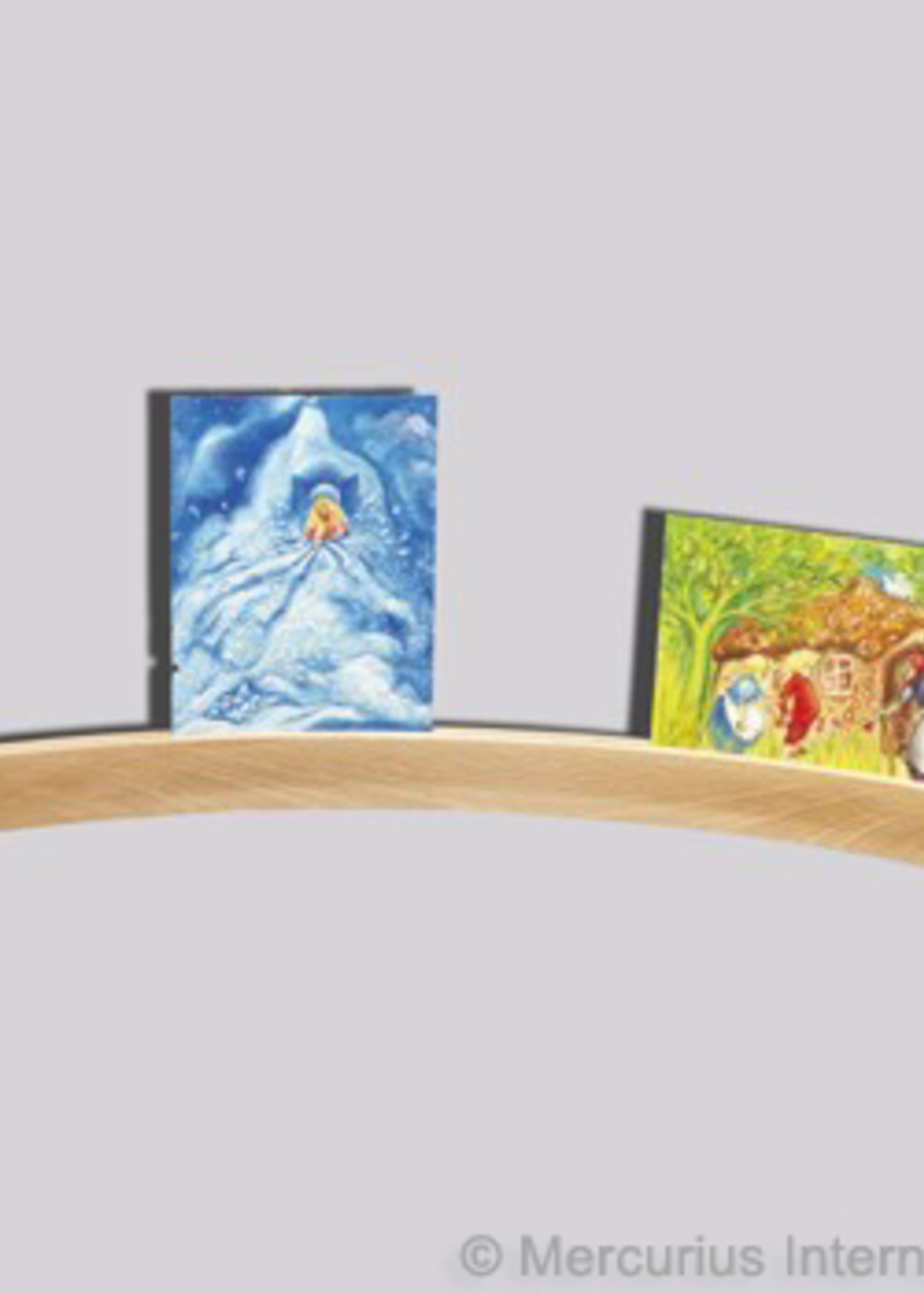 Mercurius Wooden cardholder curved large 50cm