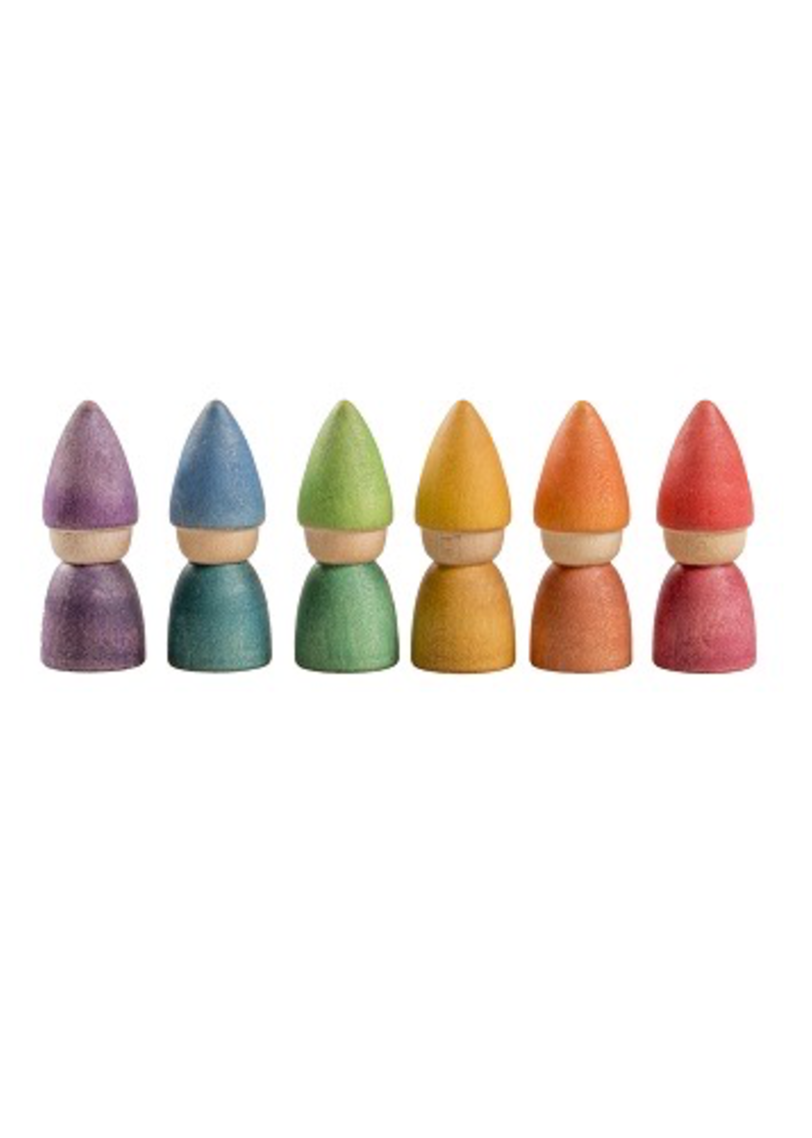 Grapat Wood Rainbow Tomtens 6 pcs – Grapat