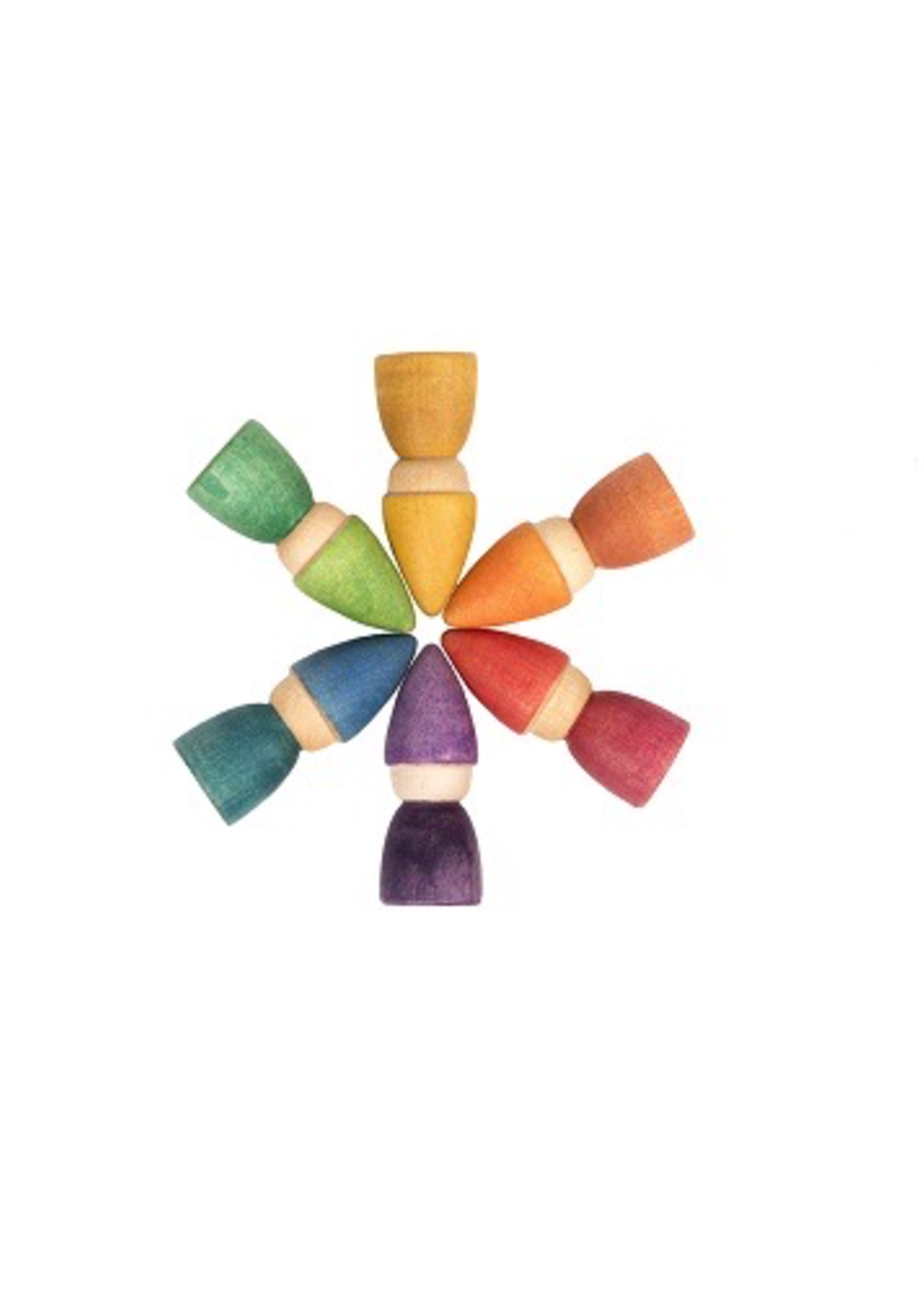 Grapat Wood Rainbow Tomtens 6 pcs – Grapat