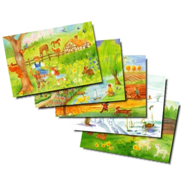 Wynstones Press Postcard set of 5 Through the Seasons by Dorothea Schmidt
