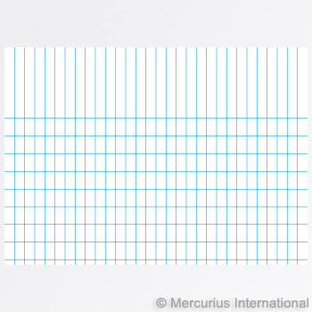 Mercurius Exercise book graph 16x21cm, 4x7mm graph - red