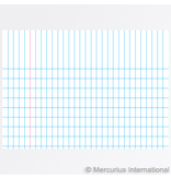 Mercurius Exercise book graph 16x21cm, 4x7mm graph - blue