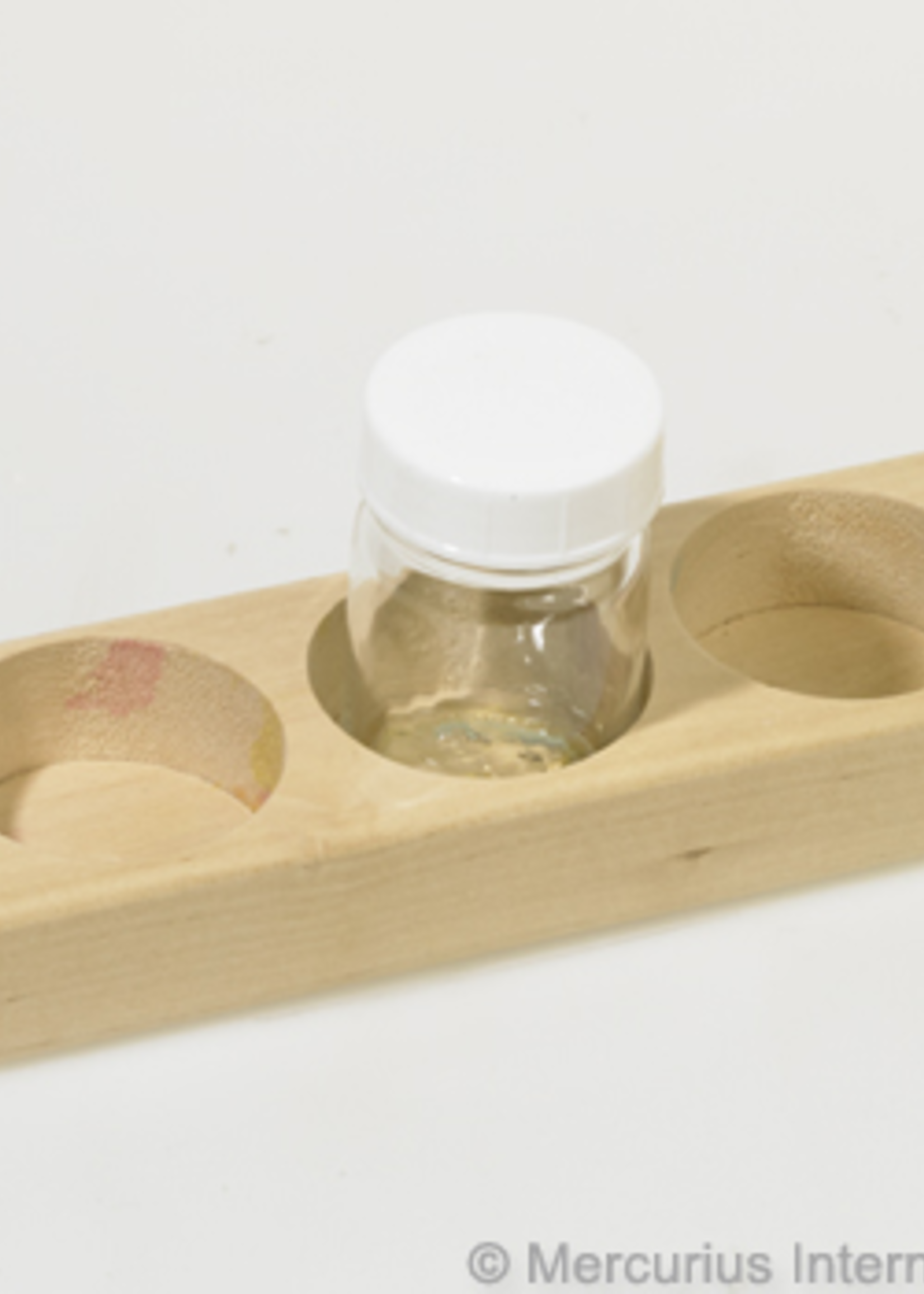 Mercurius Wooden holder for 3 glass paint jars 50ml