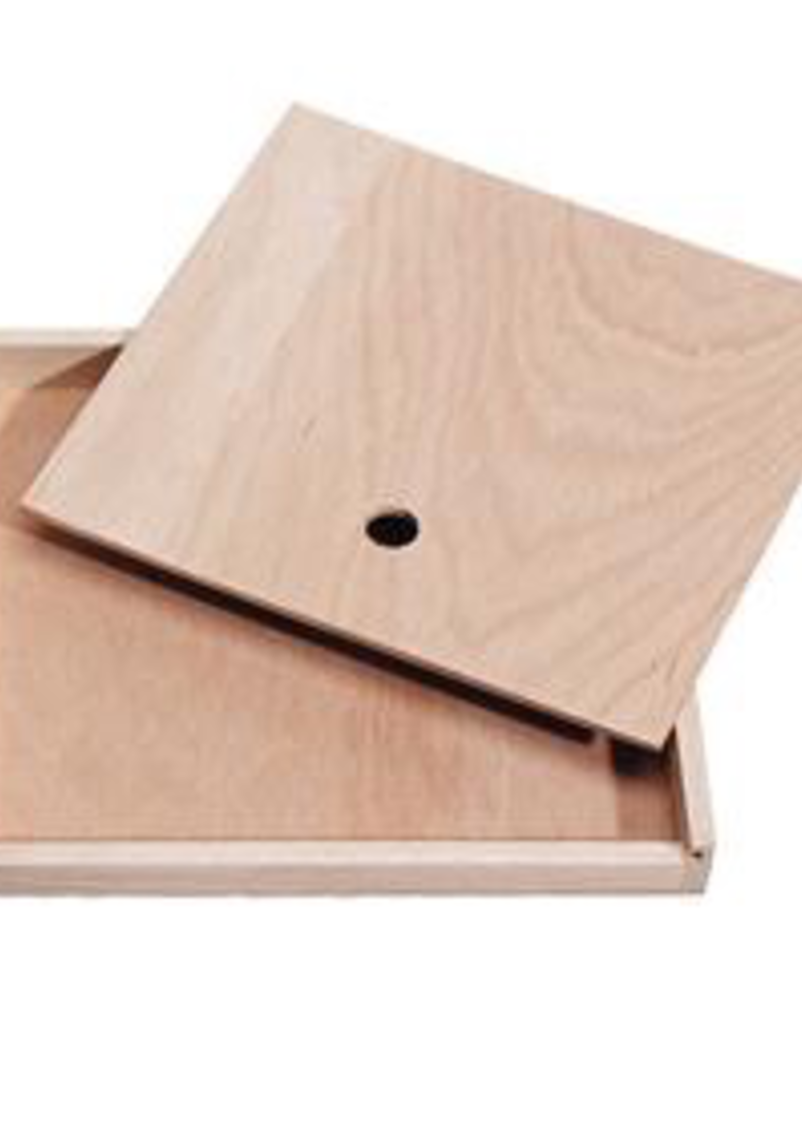 Mercurius Wooden pencil case empty large fits 18 pencil crayon