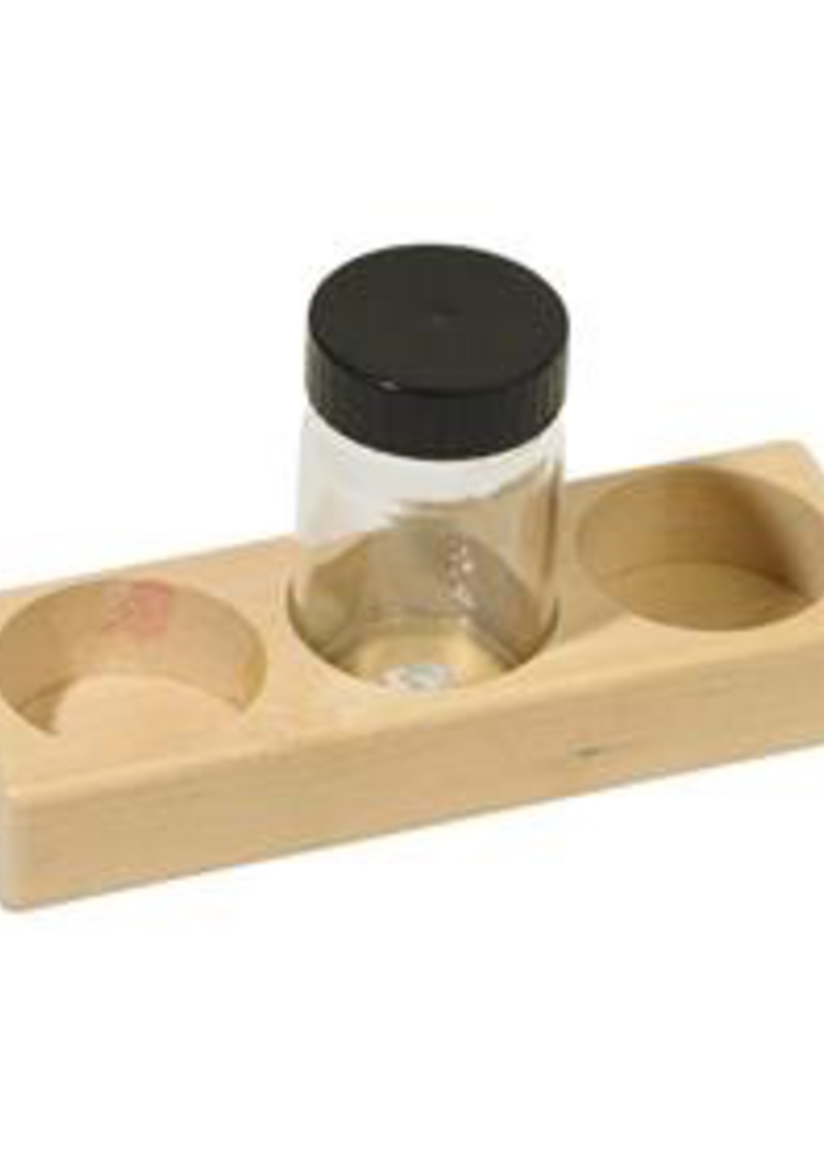 Mercurius Wooden holder for 3 glass paint jars 100ml