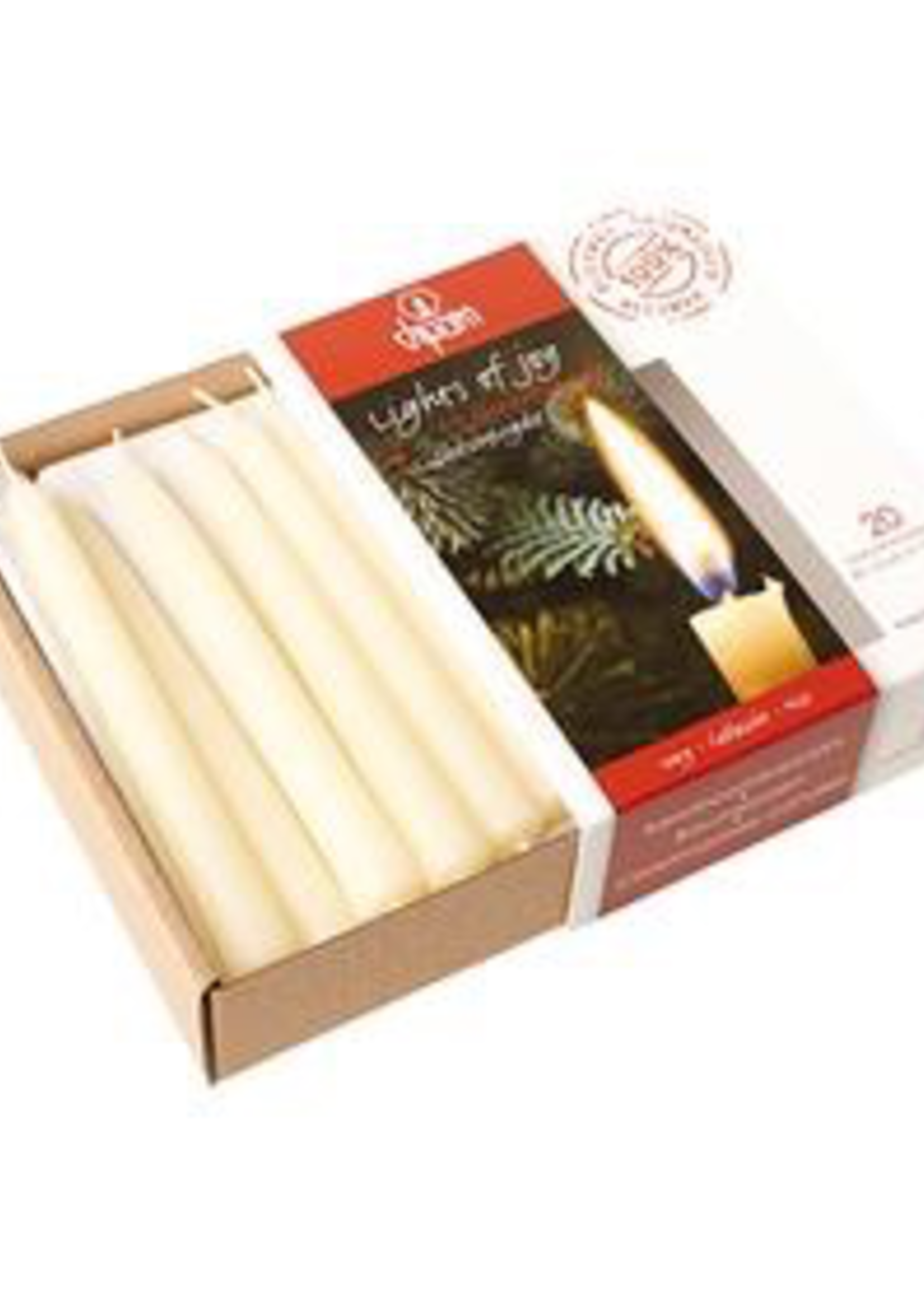Mercurius Dipam Beeswax Candle Lights of Joy 20 pcs - white