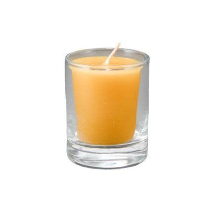 Honey Candles Votive Cup, clear glass