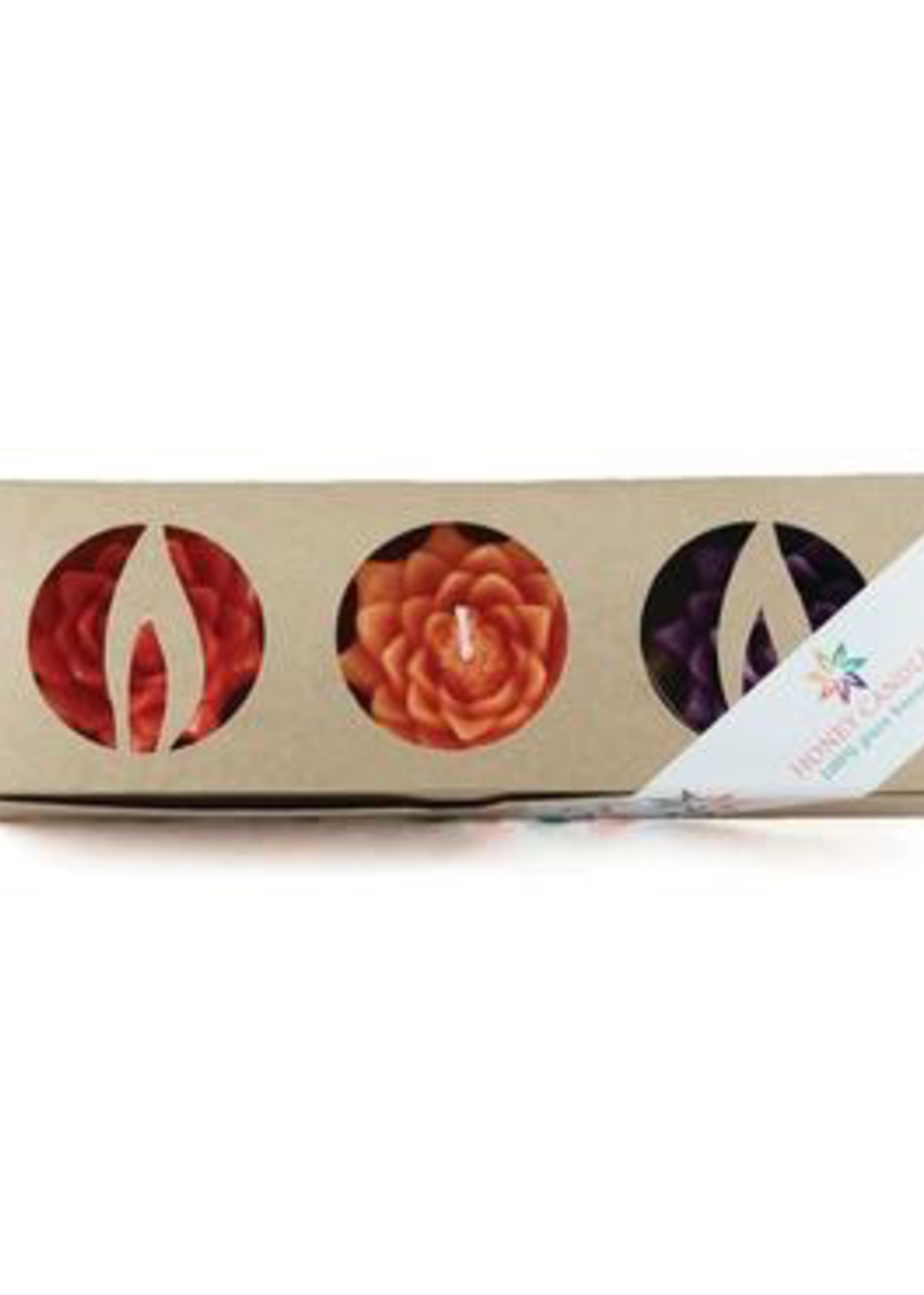 Honey Candles Lotus Blossoms – Vibrant Beeswax