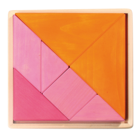 Grimm's Tangram Set, Orange-Pink 7 Pcs.