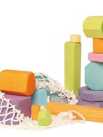 Grimm's Building blocks chunky pastel tree slices 16 pcs