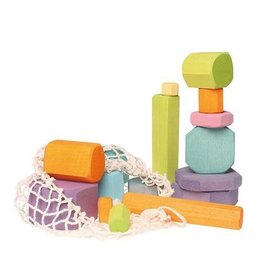 Grimm's Building blocks chunky pastel tree slices 16 pcs