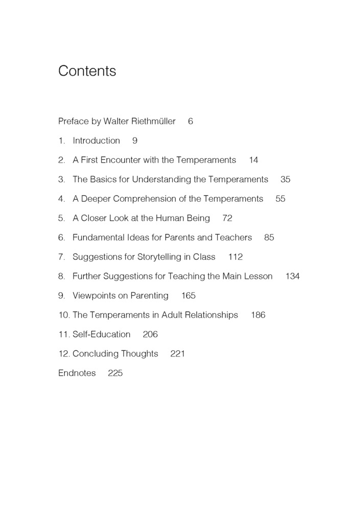 Waldorf Publications The Four Temperaments