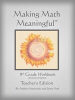 Jamie York Press Making Math Meaningful: A 9th Grade Workbook Teacher's Edition