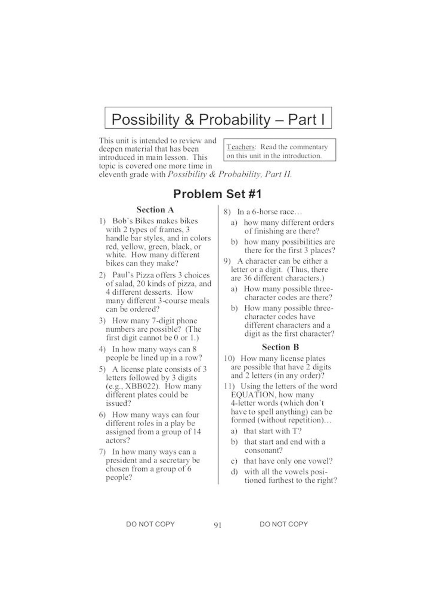 Jamie York Press Making Math Meaningful: A 9th Grade Workbook Teacher's Edition