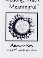 Jamie York Press Making Math Meaningful: A 9th Grade Workbook - Answer Key