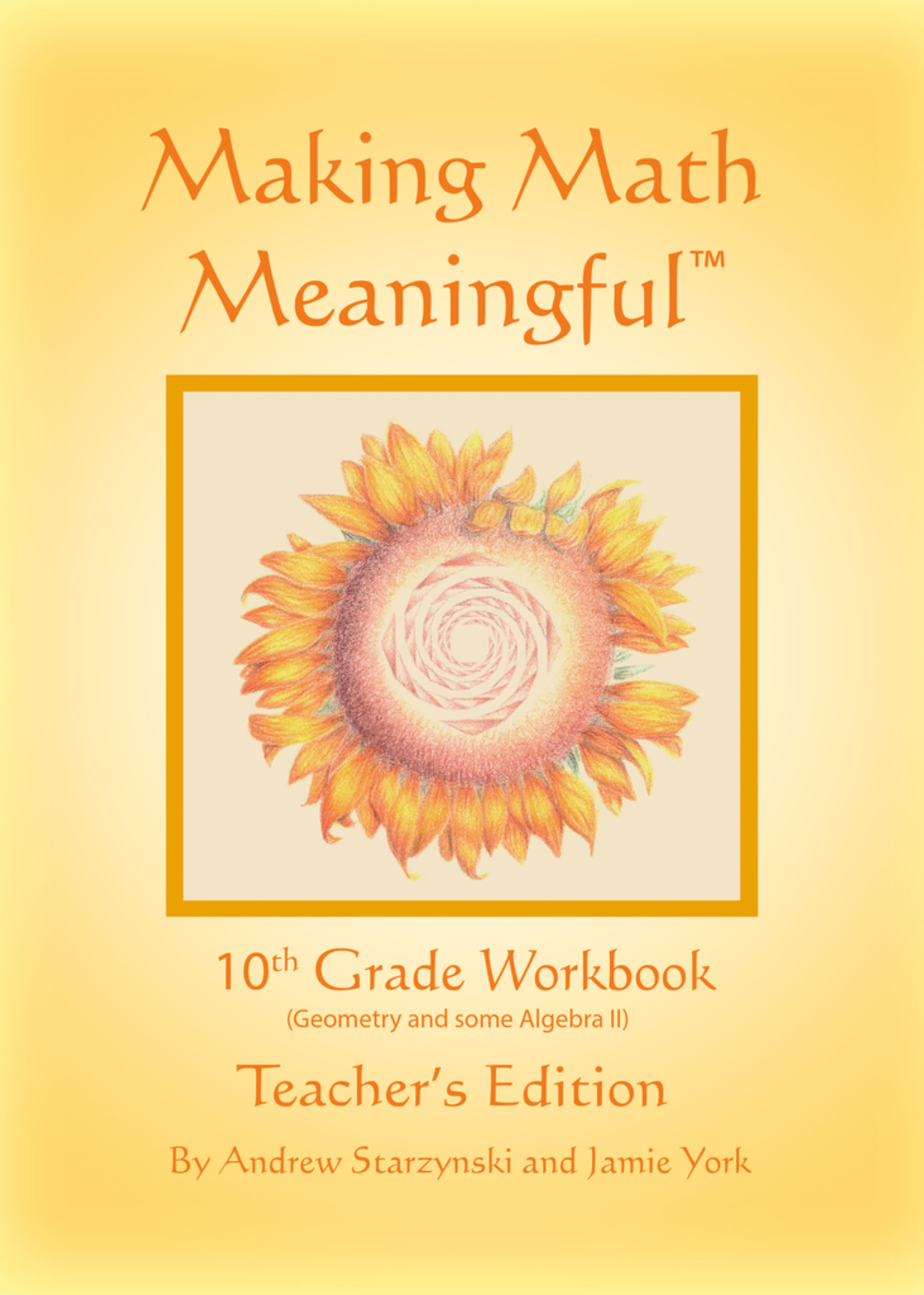 Jamie York Press Making Math Meaningful: A 10th Grade Workbook Teacher's Edition