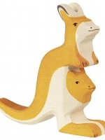 Holztiger Kangaroo with young