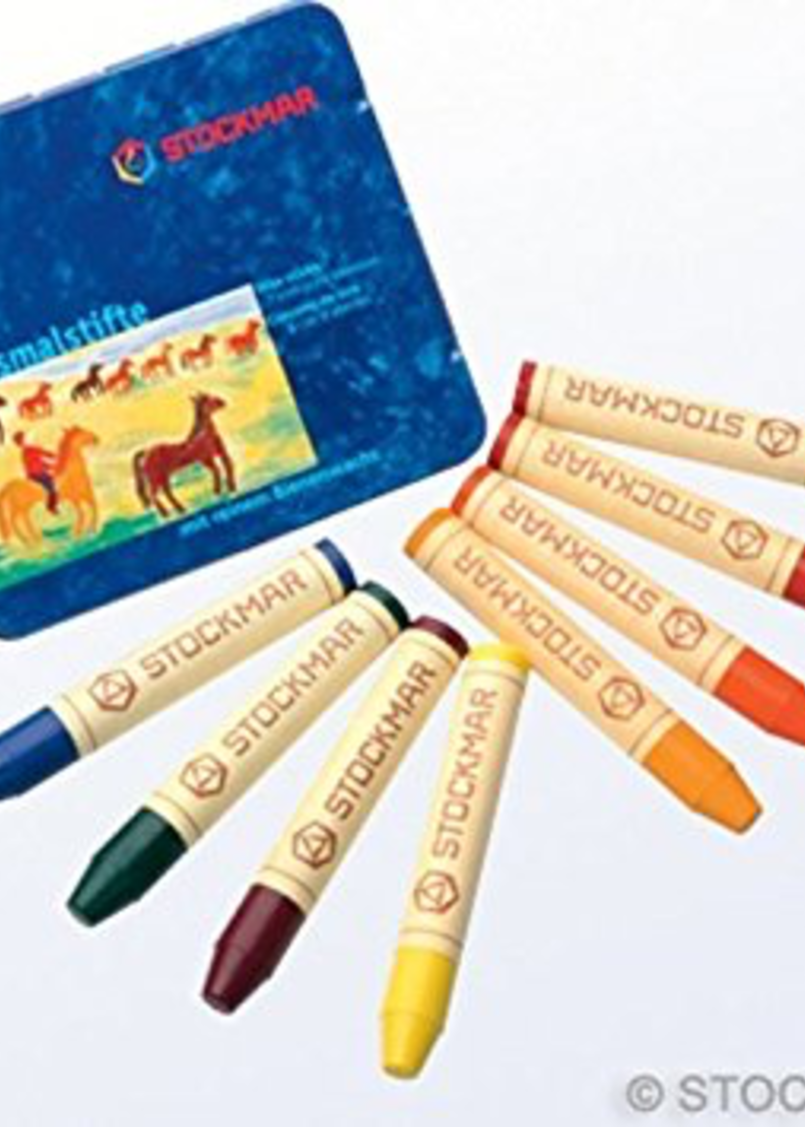 Stockmar Stockmar stick crayons 8 assorted Waldorf mix