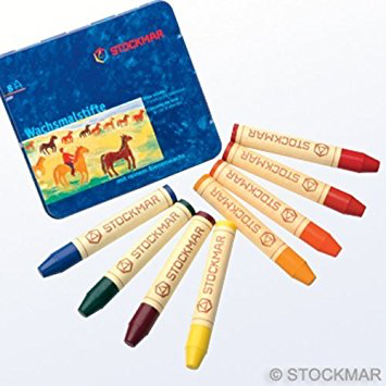 Stockmar Stockmar stick crayons 8 assorted Waldorf mix