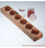 Mercurius Paint jar wooden holder 6 holes -100ml