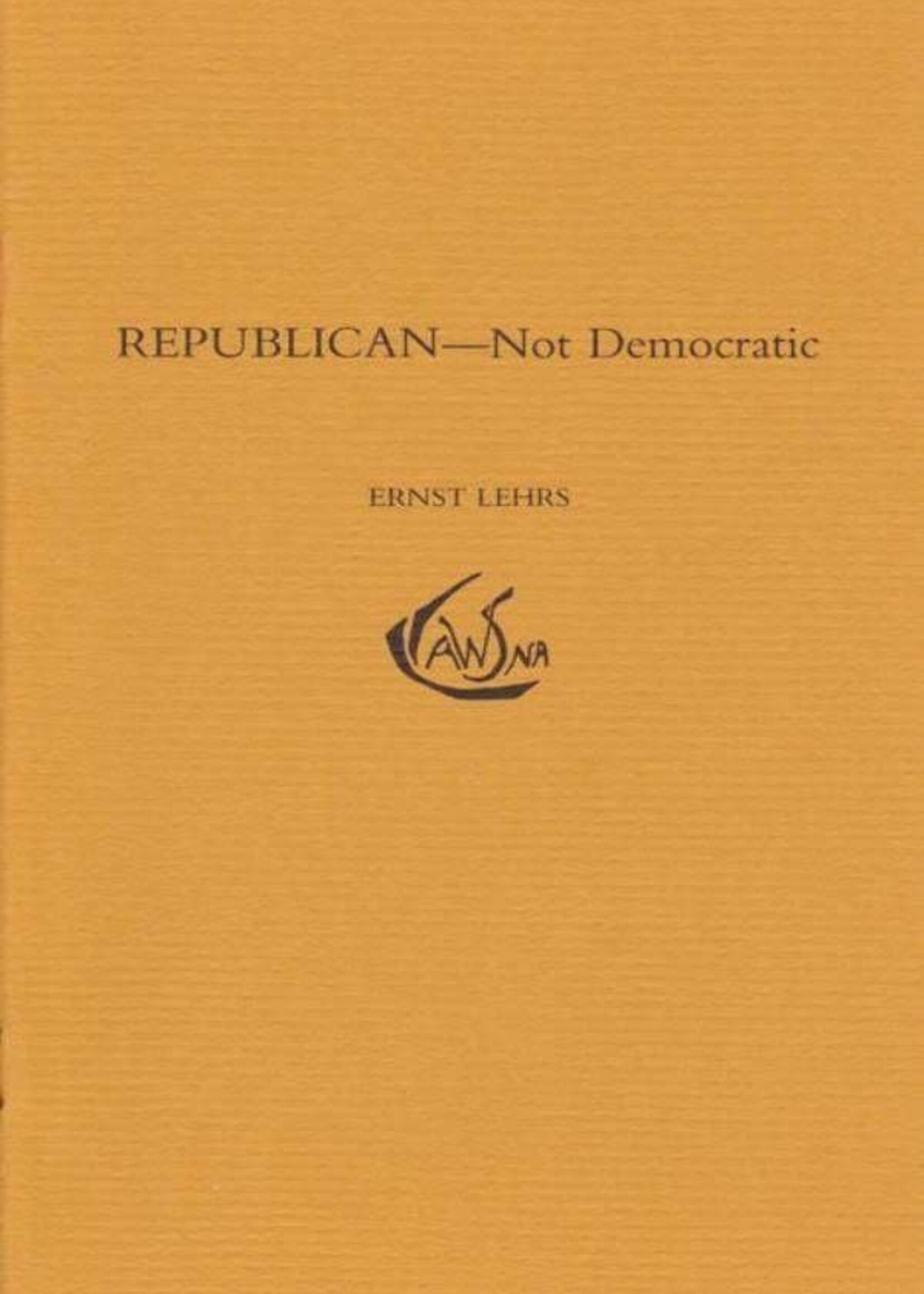 Waldorf Publications Republican: Not Democratic