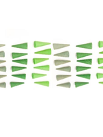 Grapat Wood Mandala Cones 36 pcs (Green)