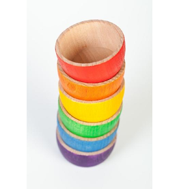 Grapat Wood Coloured Bowls 6 pcs (6 colours)