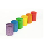 Grapat Wood Coloured Cups With Lids x 6