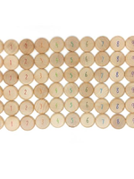Grapat Wood Coins to Count 60 pcs