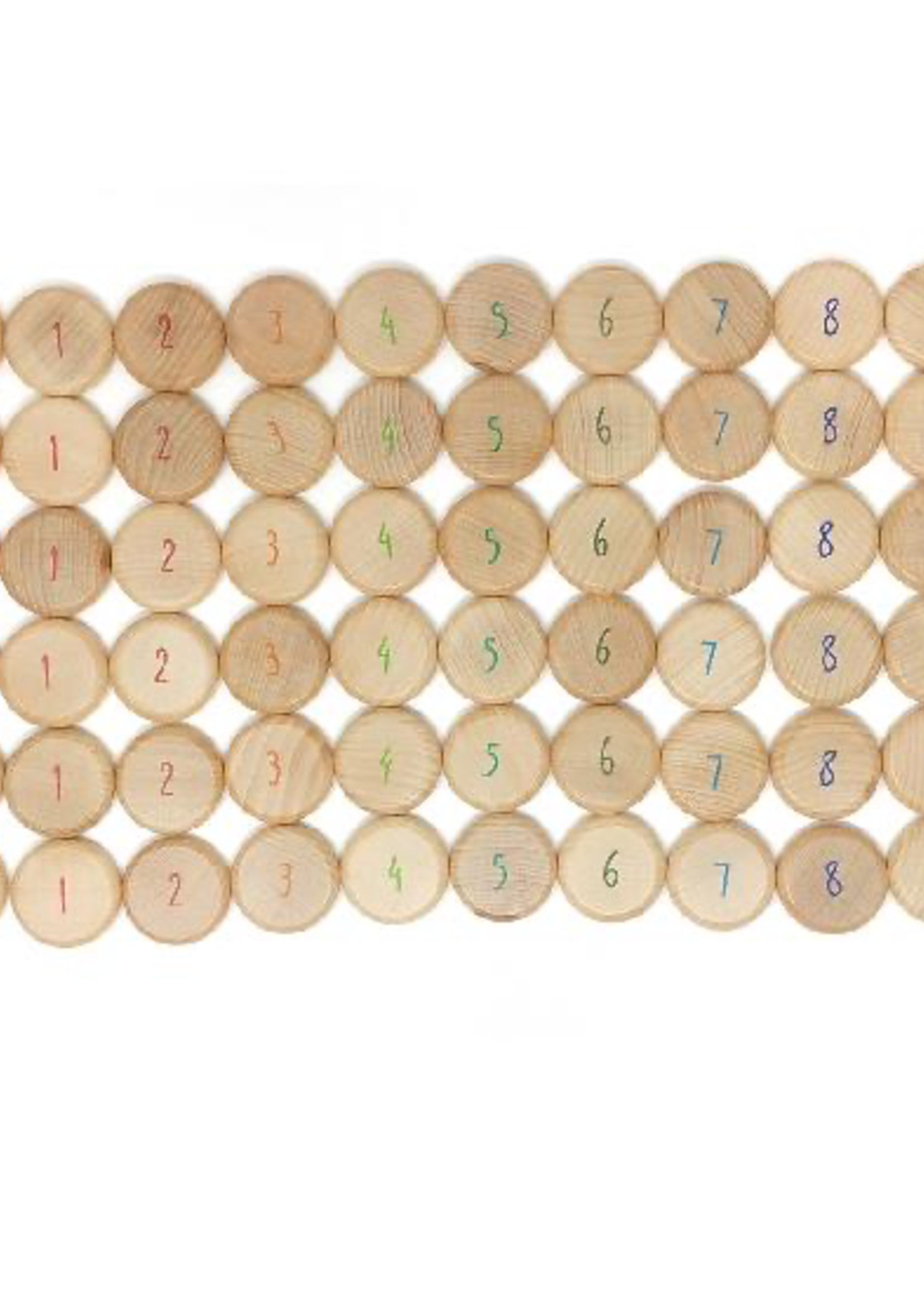 Grapat Wood Coins to Count 60 pcs