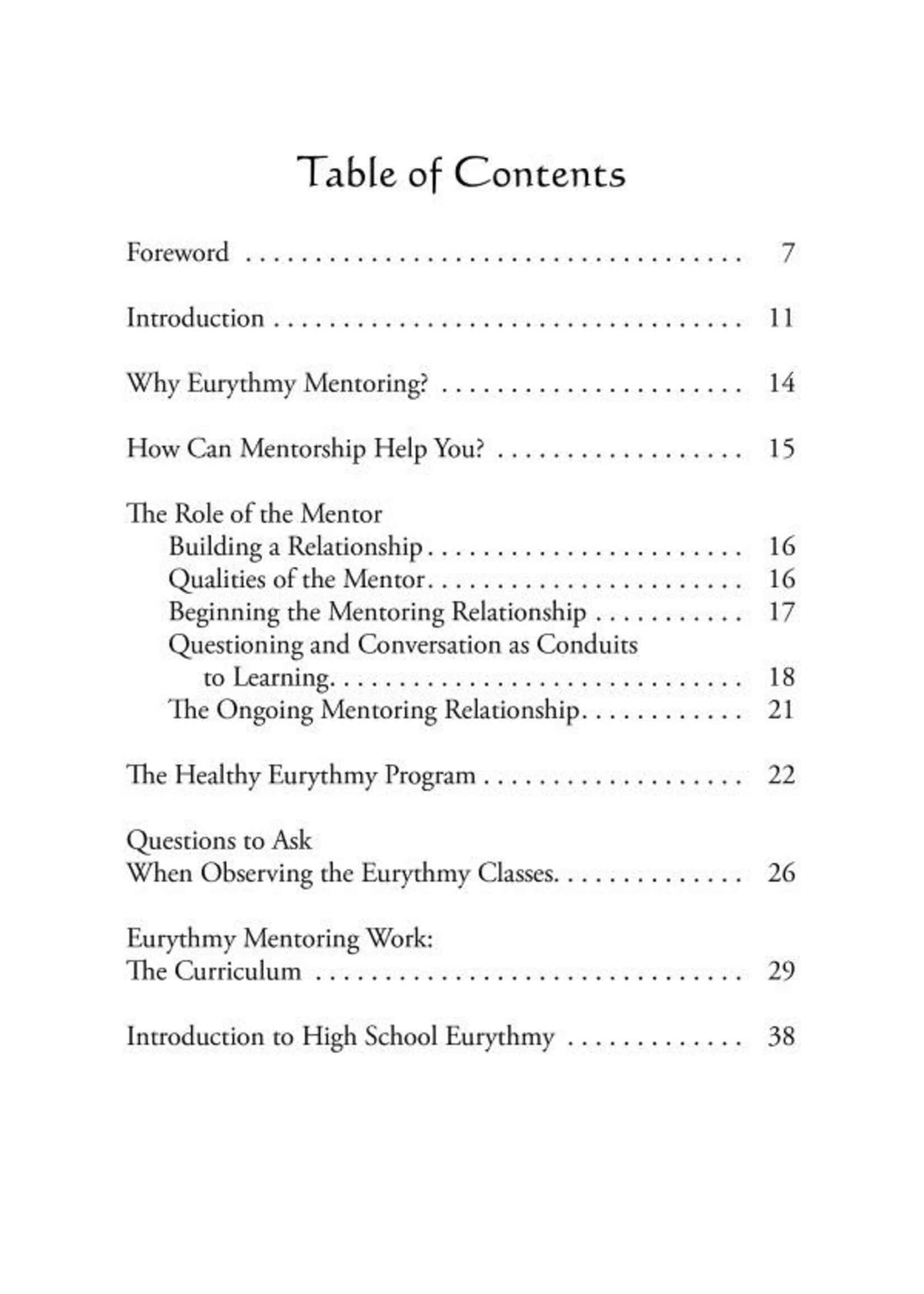 Waldorf Publications Working Together Mentoring for Eurythmy Teachers