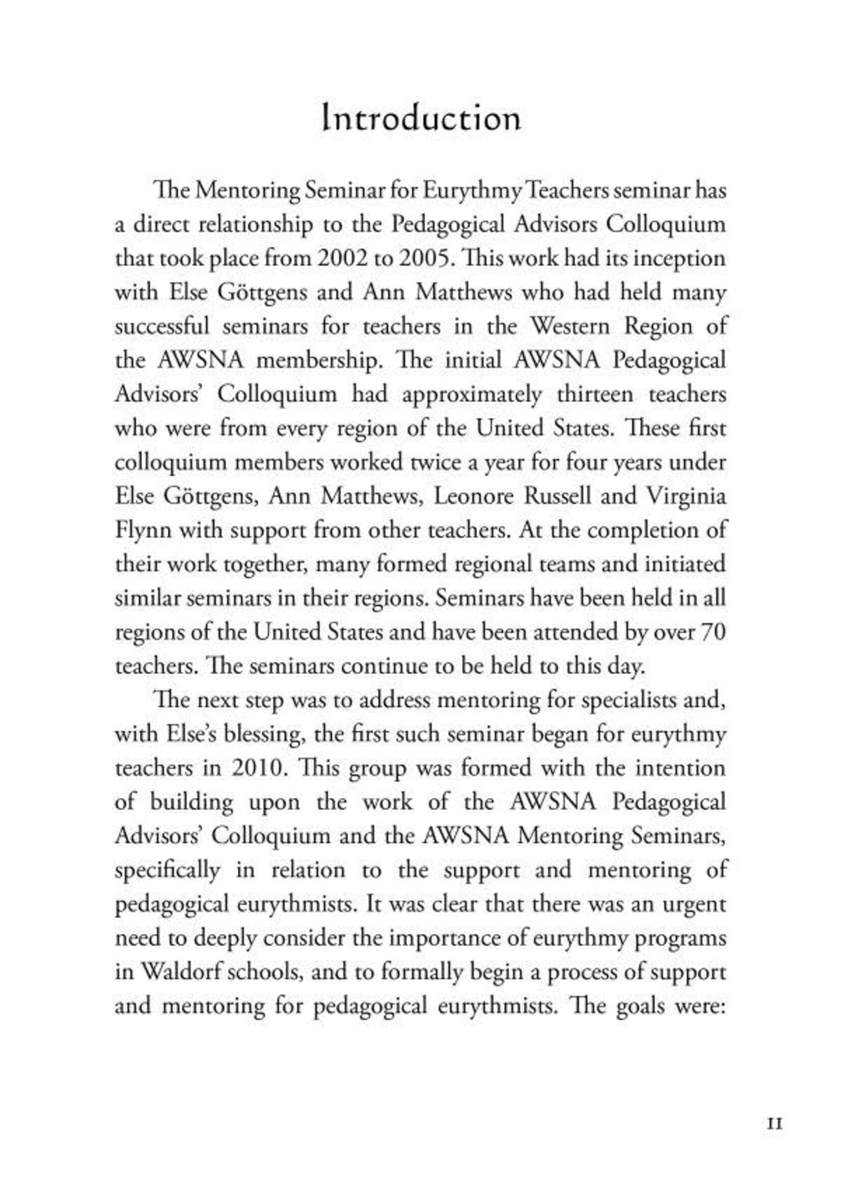 Waldorf Publications Working Together Mentoring for Eurythmy Teachers