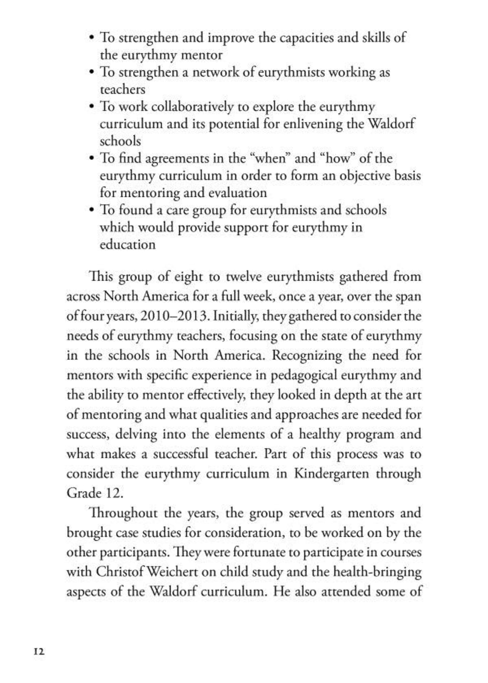 Waldorf Publications Working Together Mentoring for Eurythmy Teachers