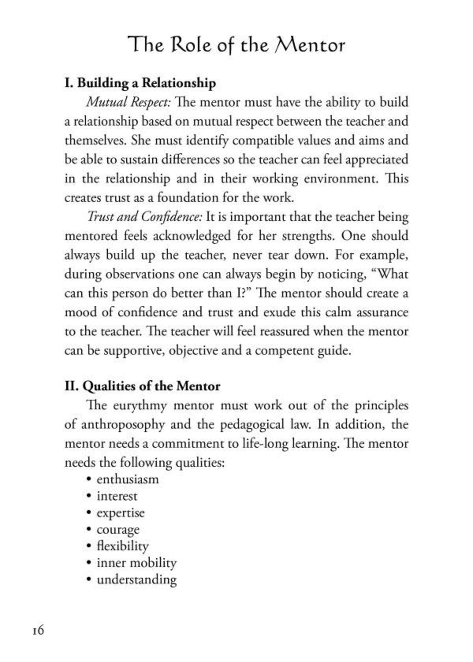Waldorf Publications Working Together Mentoring for Eurythmy Teachers