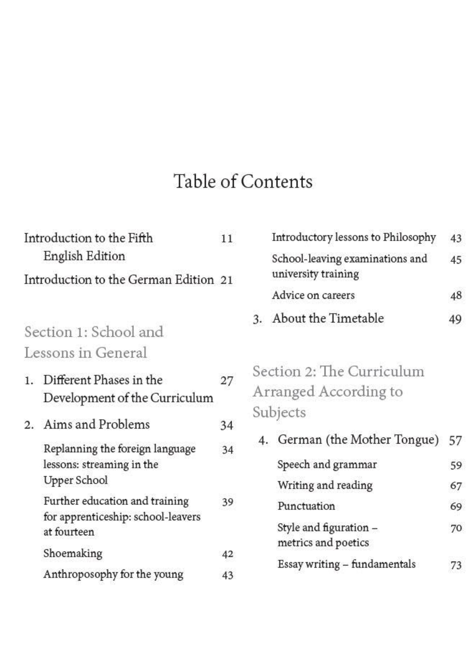 Floris Books Rudolf Steiner's Curriculum For Steiner-Waldorf Schools