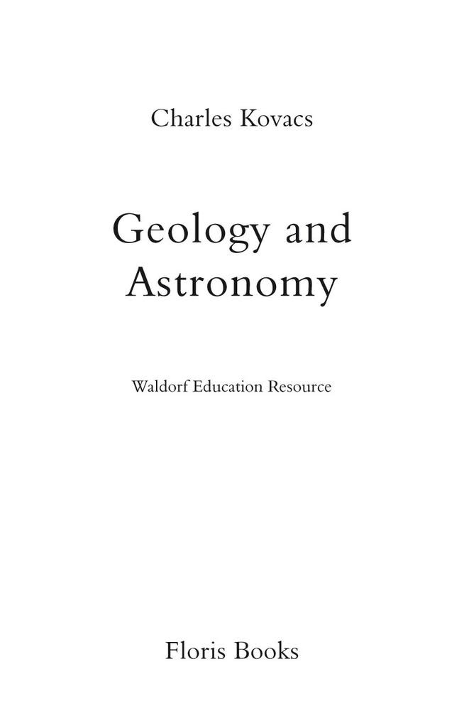 Floris Books Geology and Astronomy