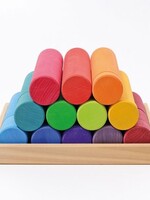 Grimm's Building Rollers, Rainbow Large 25 pcs