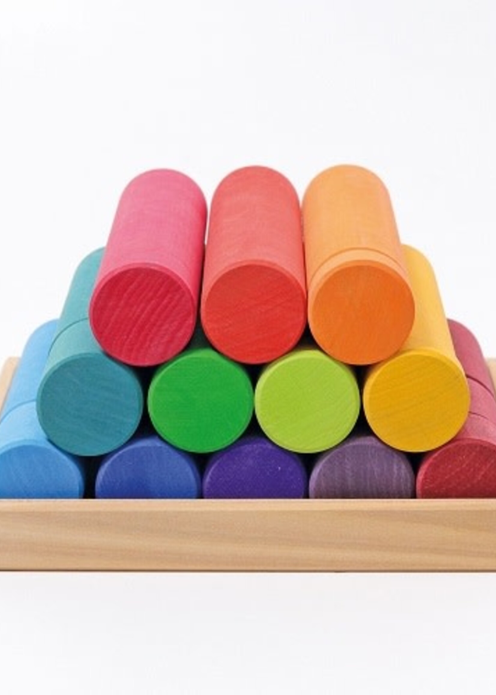 Grimm's Building Rollers, Rainbow Large 25 pcs