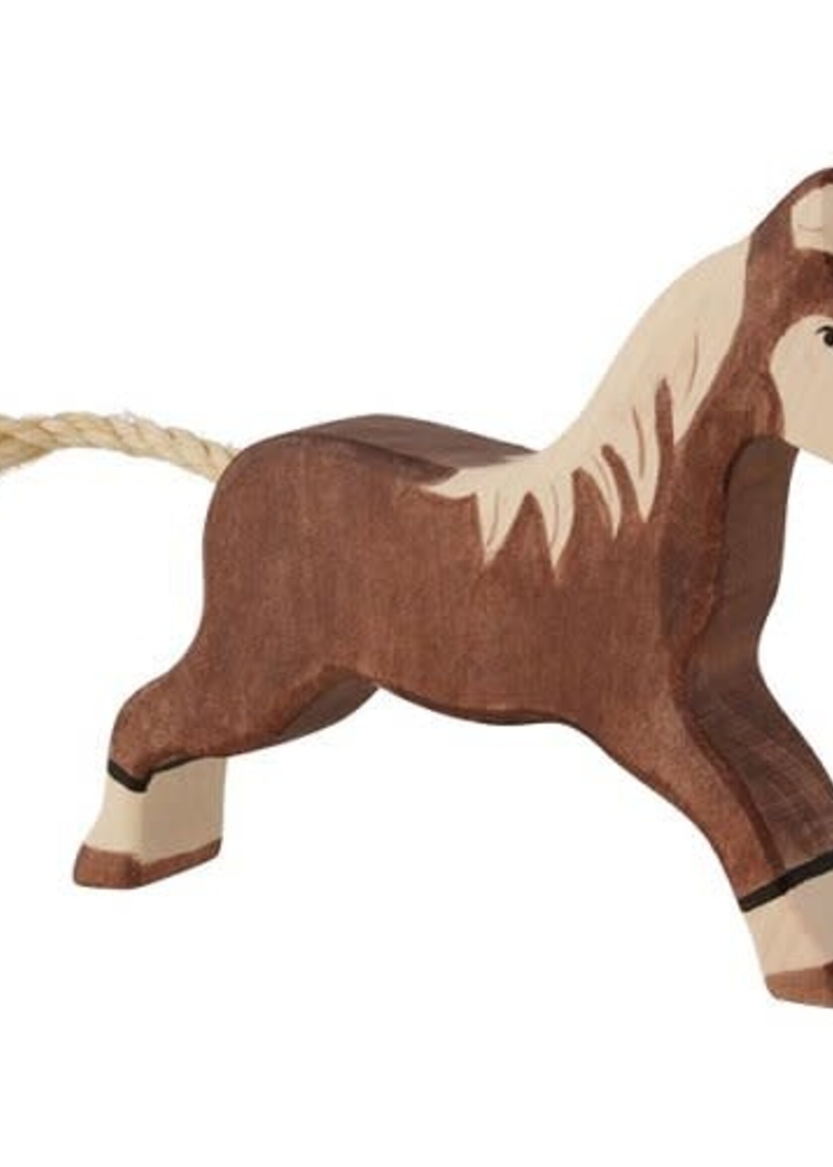 Holztiger Horse, running, dark brown