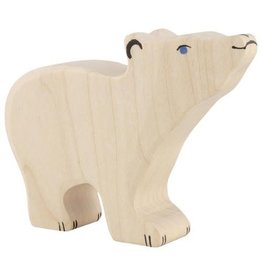 Holztiger Polar bear, small, head raised