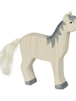 Holztiger Horse, head raised, grey mane