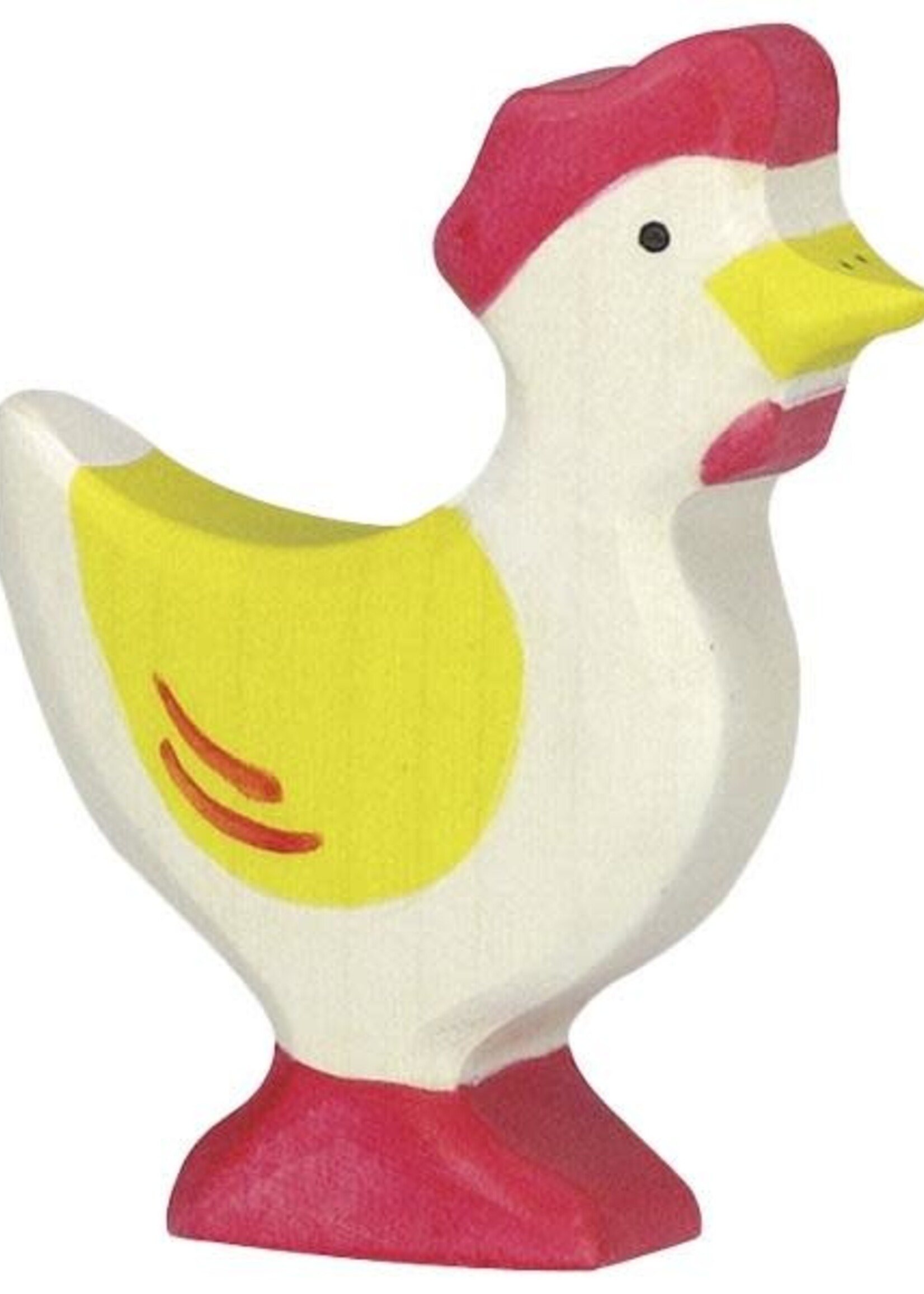 Holztiger Hen, standing