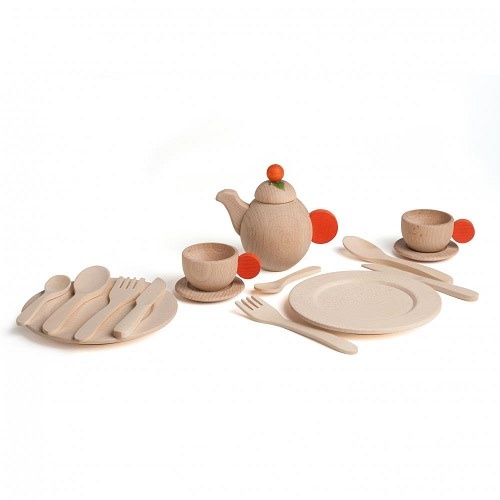 Erzi Erzi Tableware - Wood Crockery Set