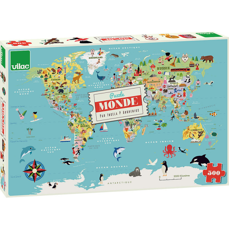 Vilac World Puzzle 500 pcs