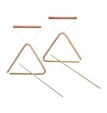 Choroi Choroi Triangular Set Bronze Small Hammered with Beater & Handle - single set